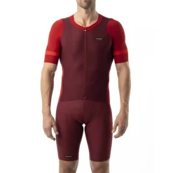 Etxeondo Mendi Fietsshirt met Korte Mouwen Heren - Maroon/Red