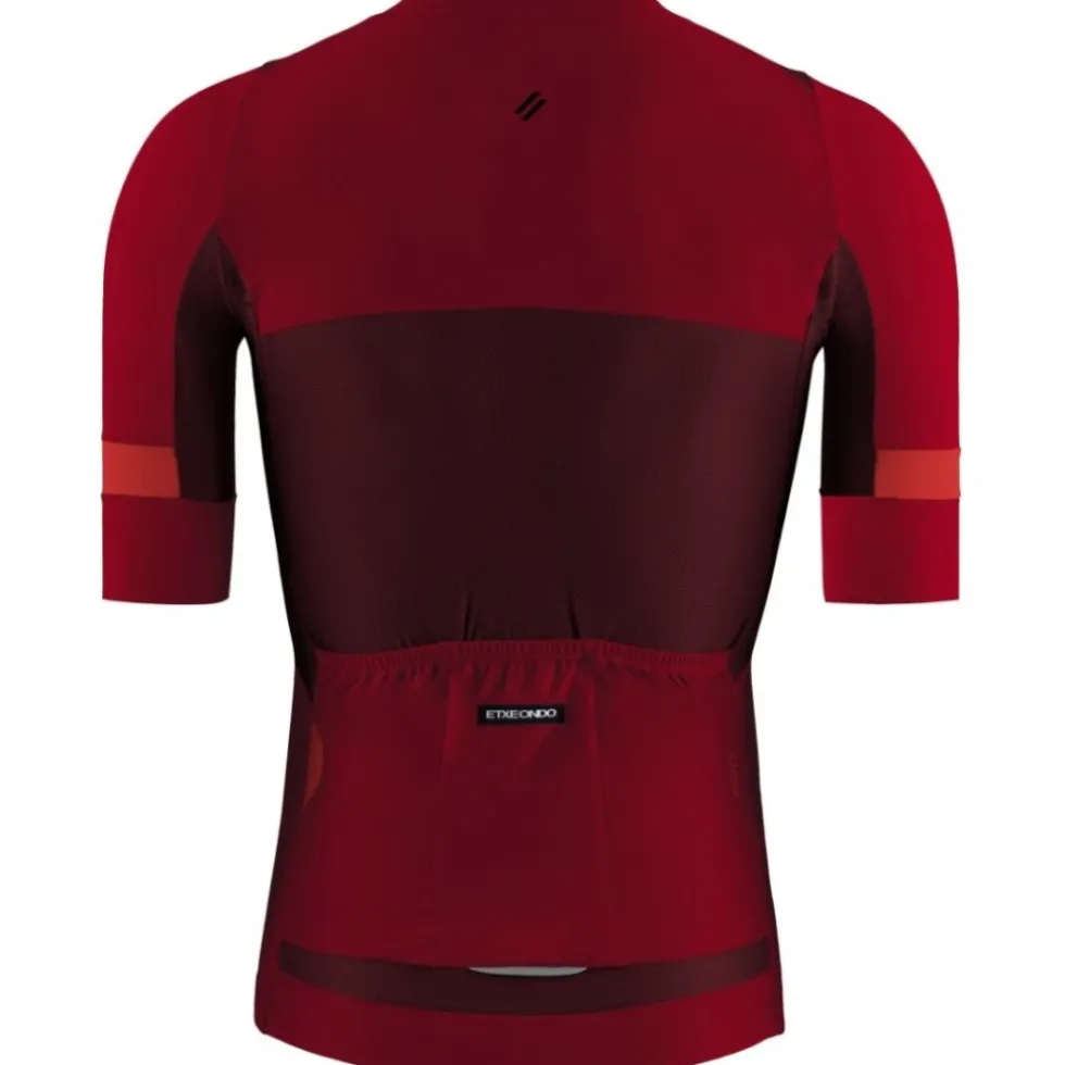 Etxeondo Mendi Fietsshirt met Korte Mouwen Heren - Maroon/Red