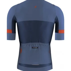 Etxeondo Mendi Fietsshirt met Korte Mouwen Heren - Blauw/Oranje