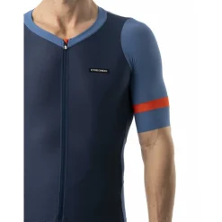 Etxeondo Mendi Fietsshirt met Korte Mouwen Heren - Blauw/Oranje