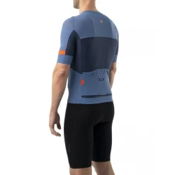 Etxeondo Mendi Fietsshirt met Korte Mouwen Heren - Blauw/Oranje