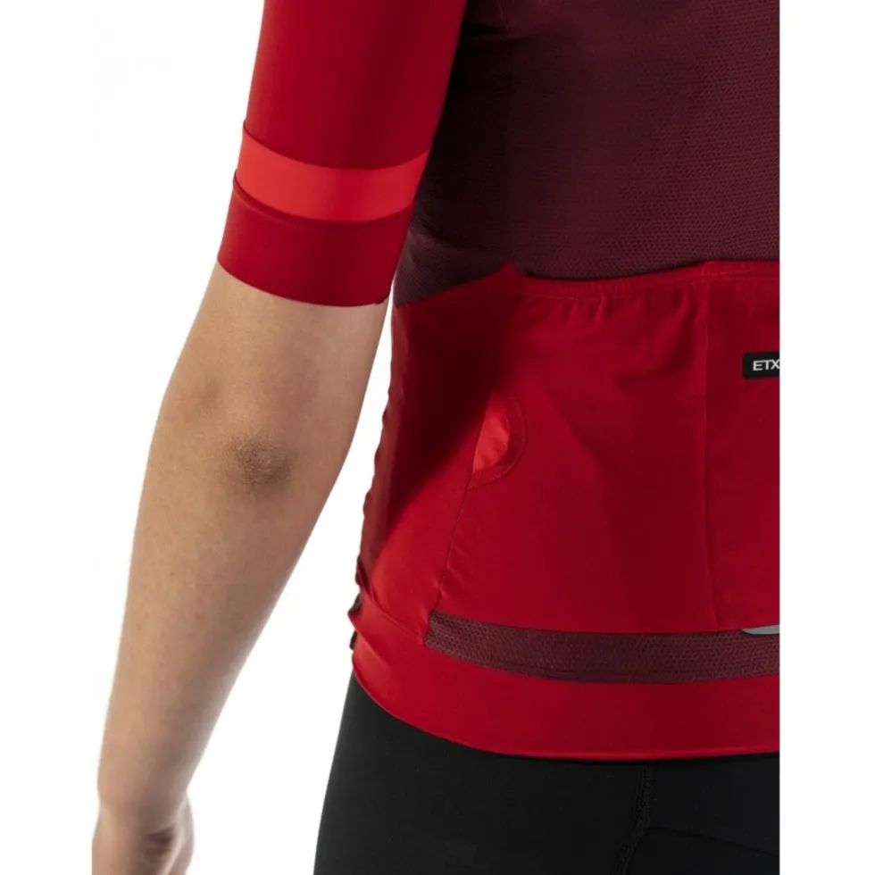 Etxeondo Mendia Fietsshirt met Korte Mouwen Dames - Maroon/Red