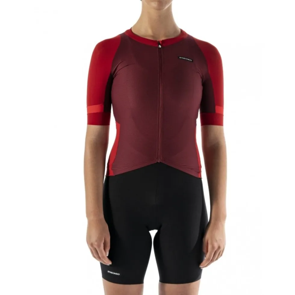Etxeondo Mendia Fietsshirt met Korte Mouwen Dames - Maroon/Red