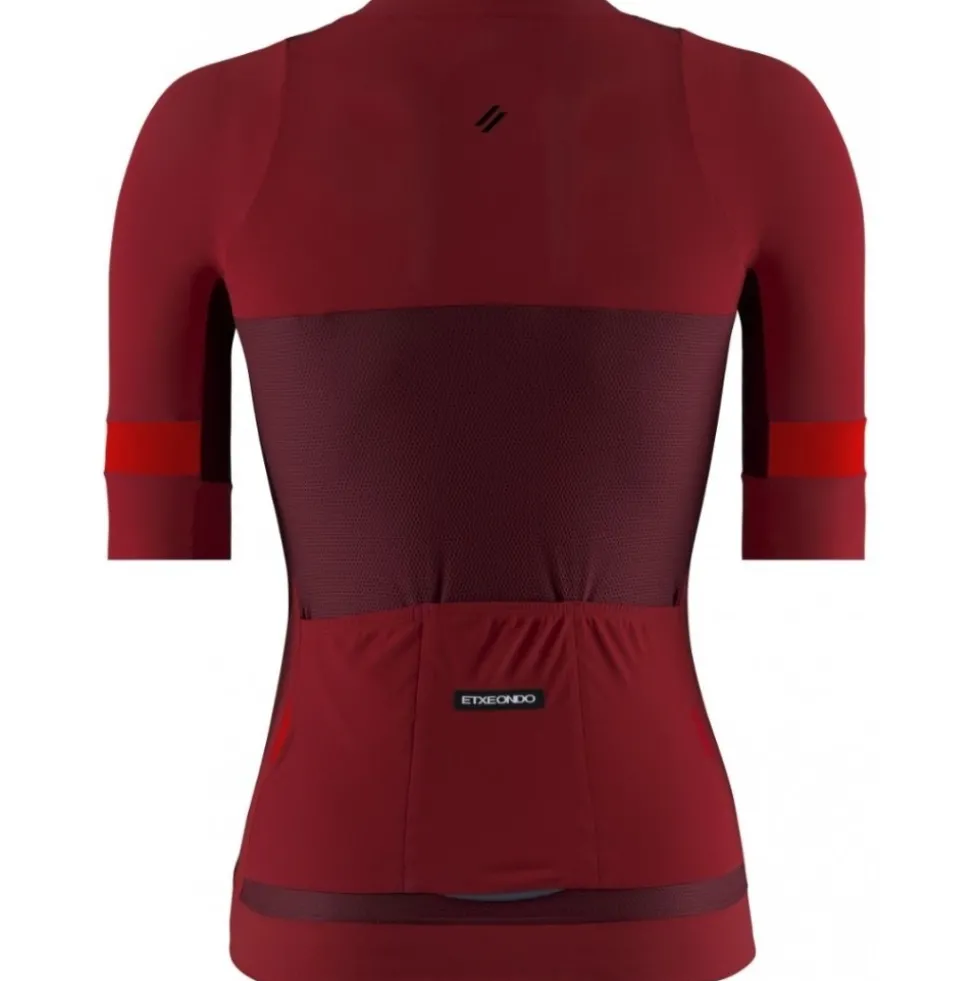 Etxeondo Mendia Fietsshirt met Korte Mouwen Dames - Maroon/Red