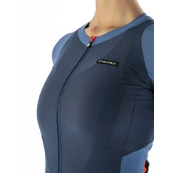 Etxeondo Mendia Fietsshirt met Korte Mouwen Dames - Blauw/Oranje