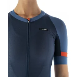 Etxeondo Mendia Fietsshirt met Korte Mouwen Dames - Blauw/Oranje
