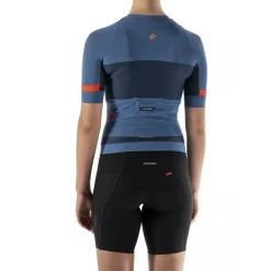 Etxeondo Mendia Fietsshirt met Korte Mouwen Dames - Blauw/Oranje