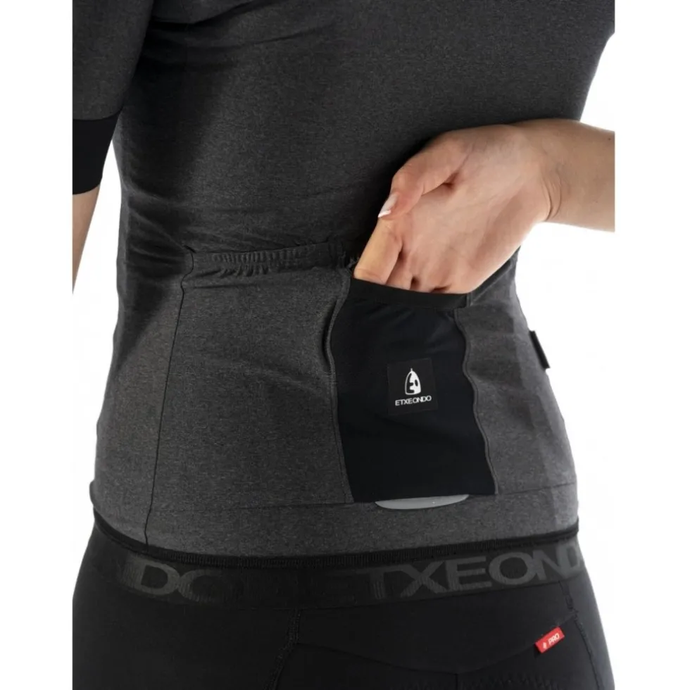 Etxeondo Ondara Fietsshirt met Korte Mouwen Dames - Zwart