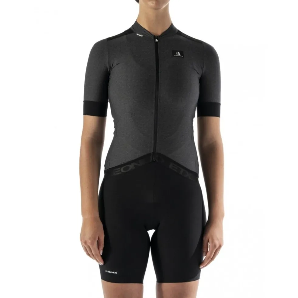 Etxeondo Ondara Fietsshirt met Korte Mouwen Dames - Zwart