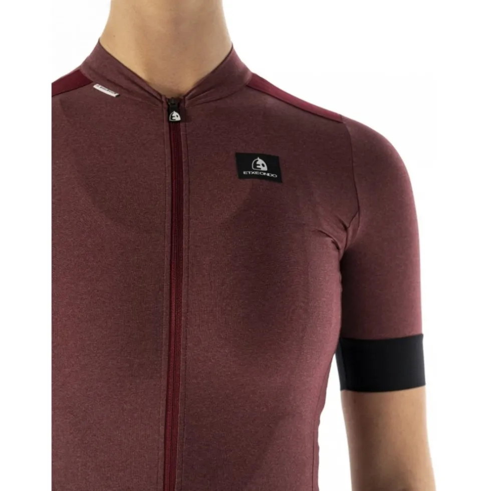 Etxeondo Ondara Fietsshirt met Korte Mouwen Dames - Maroon