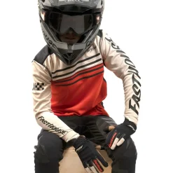 Fasthouse Alloy Sidewinder Shirt met Lange Mouwen Jongeren - Cream/Red