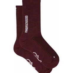 FINGERSCROSSED Light Merino Silk Fietssokken - Bordeaux