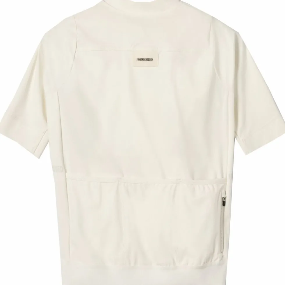 FINGERSCROSSED Road Fietsshirt met Korte Mouwen Dames - Antique Cream
