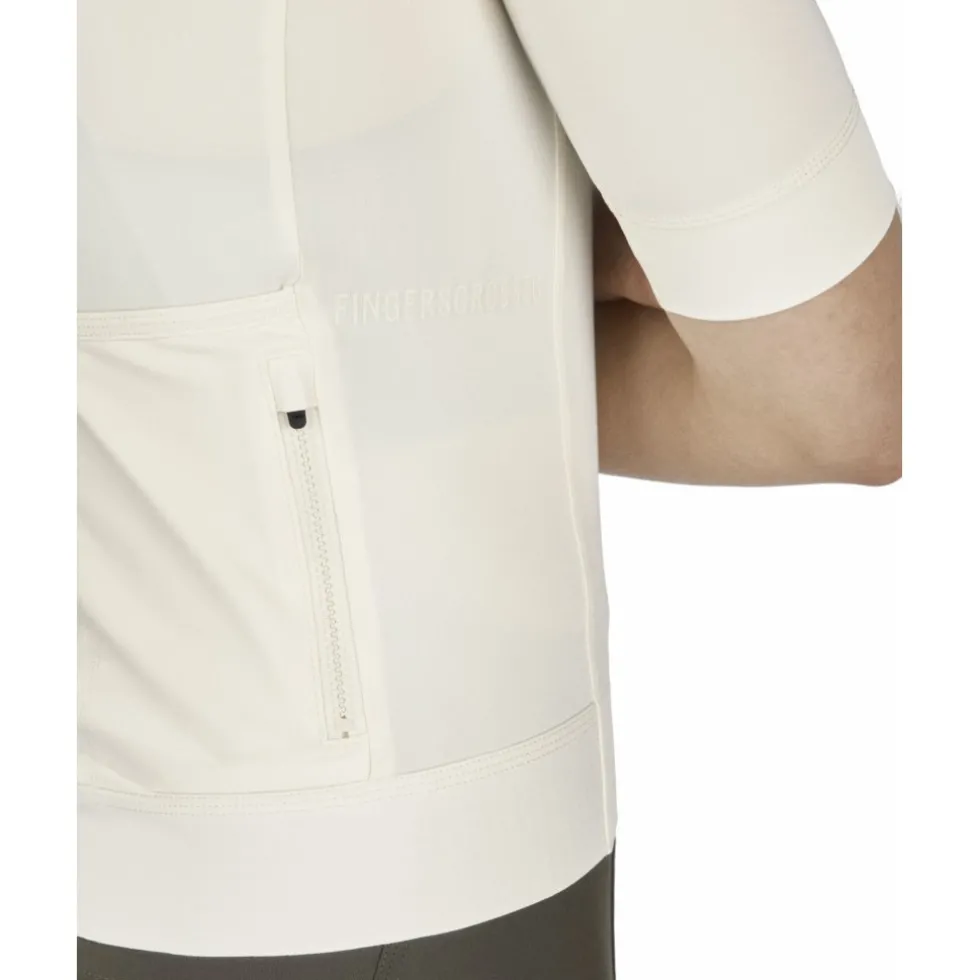 FINGERSCROSSED Road Fietsshirt met Korte Mouwen Dames - Antique Cream