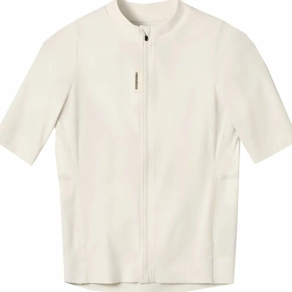 FINGERSCROSSED Road Fietsshirt met Korte Mouwen Dames - Antique Cream