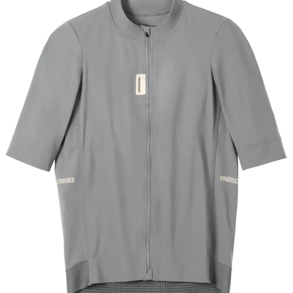 FINGERSCROSSED Road Fietsshirt met Korte Mouwen Heren - Morning Fog