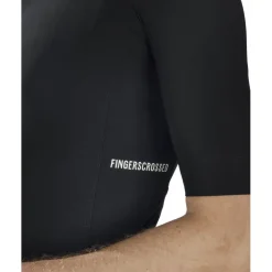 FINGERSCROSSED Road Fietsshirt met Korte Mouwen Heren - Zwart