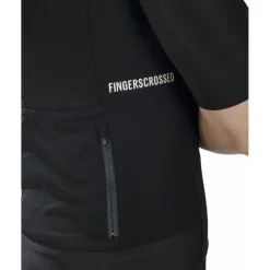 FINGERSCROSSED Road Fietsshirt met Korte Mouwen Heren - Zwart