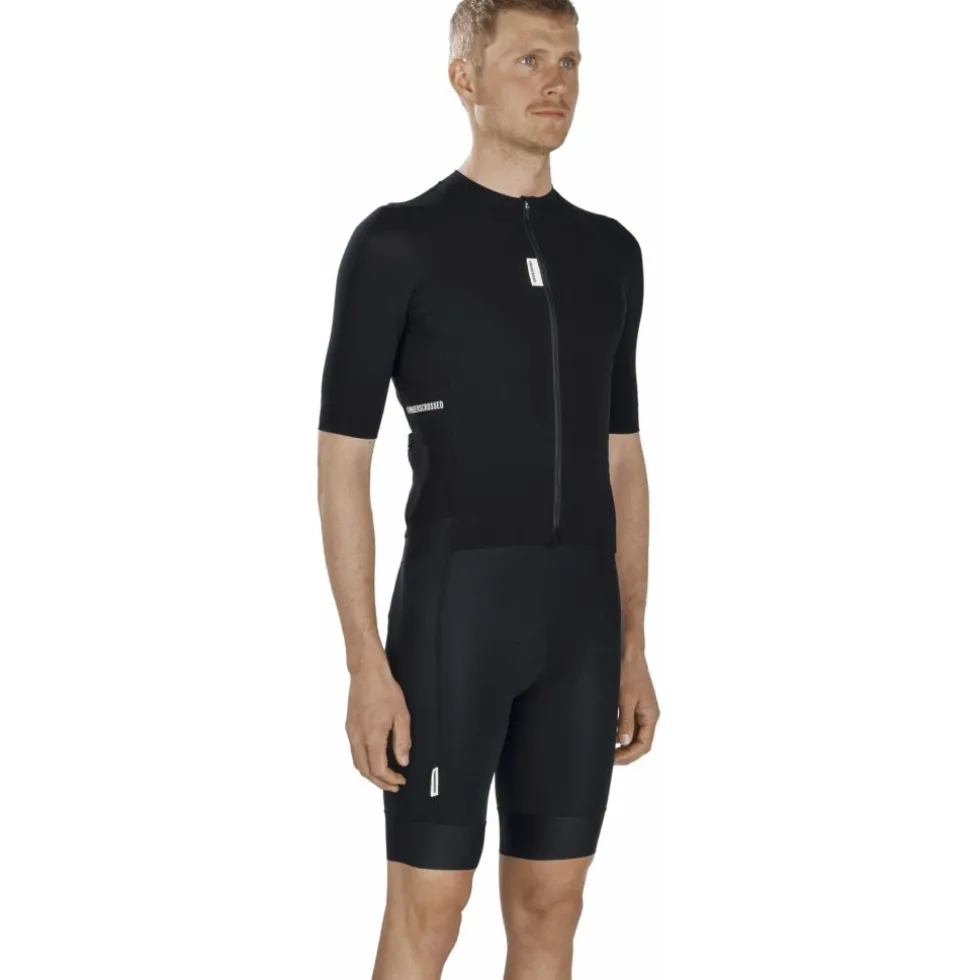 FINGERSCROSSED Road Fietsshirt met Korte Mouwen Heren - Zwart