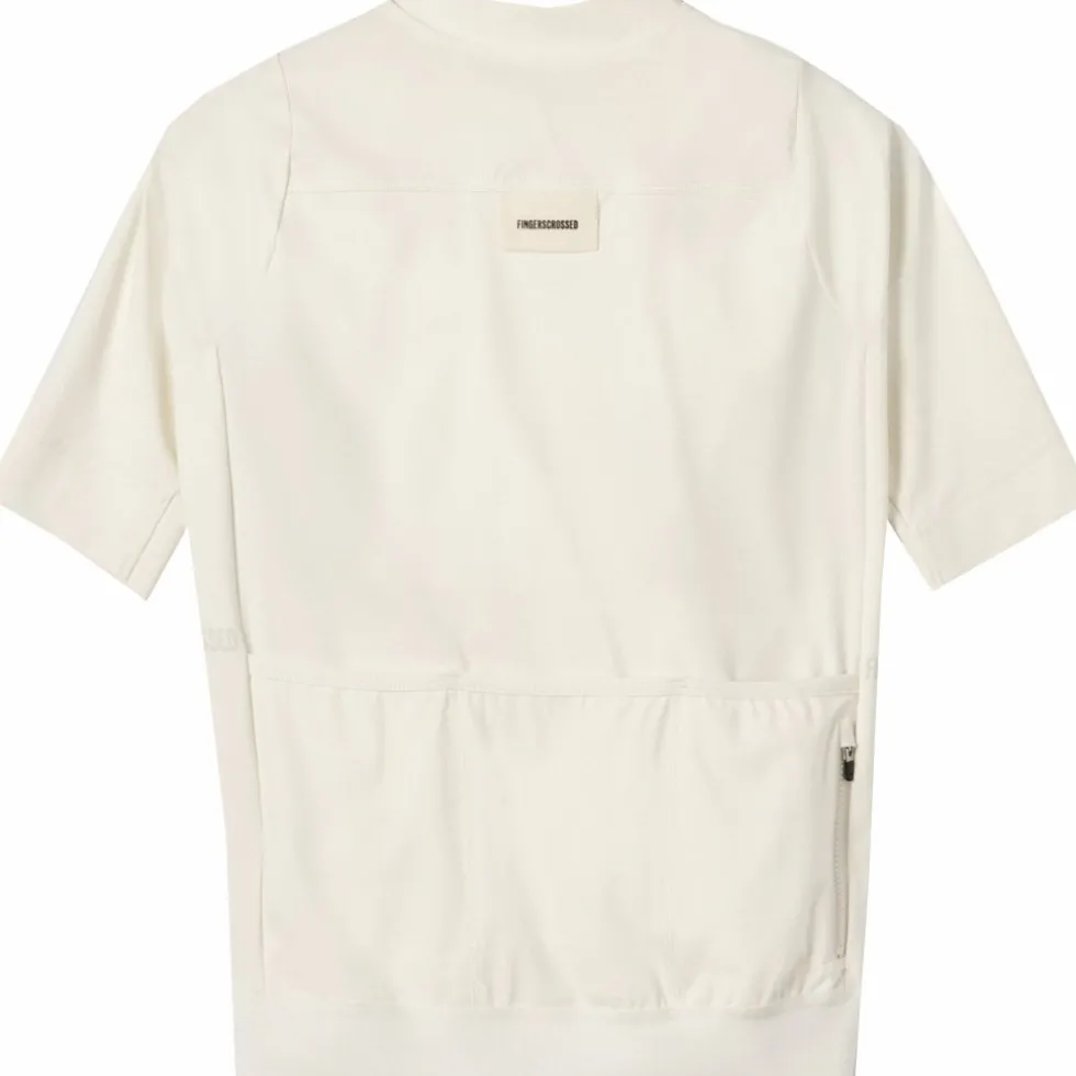 FINGERSCROSSED Road Fietsshirt met Korte Mouwen Heren - Antique Cream