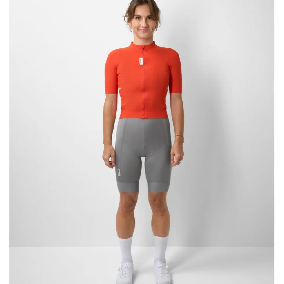 FINGERSCROSSED Road Fietsshirt met Korte Mouwen Dames - Poppy Red