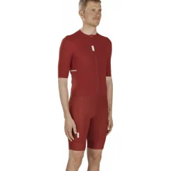 FINGERSCROSSED Road Fietsshirt met Korte Mouwen Heren - Brick