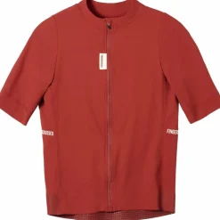 FINGERSCROSSED Road Fietsshirt met Korte Mouwen Dames - Brick