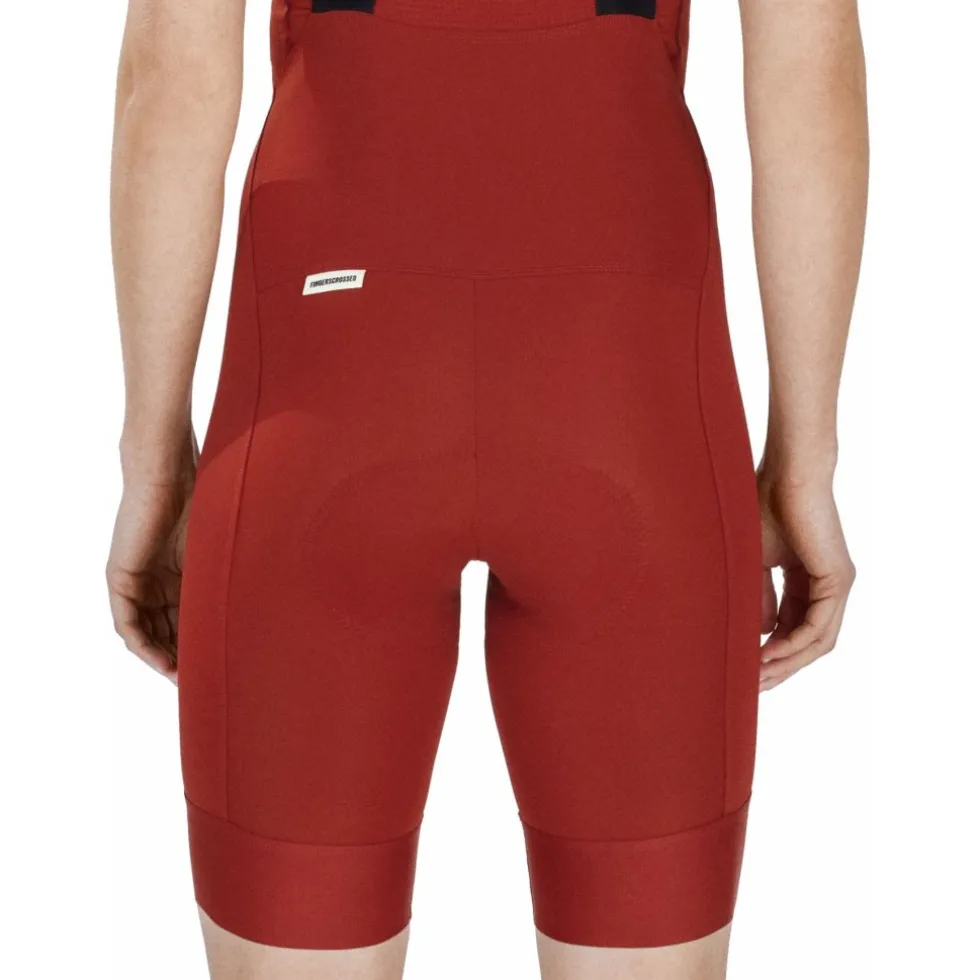 FINGERSCROSSED Road Fietsshort met Bretels Dames - Brick