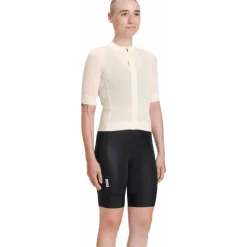 FINGERSCROSSED Road Super Light Fietsshirt met Korte Mouwen Dames - Antique Cream