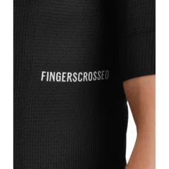 FINGERSCROSSED Road Super Light Fietsshirt met Korte Mouwen Heren - Zwart