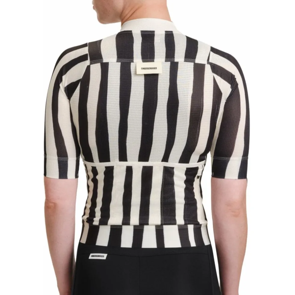 FINGERSCROSSED Road Super Light Fietsshirt met Korte Mouwen Dames - Stripes