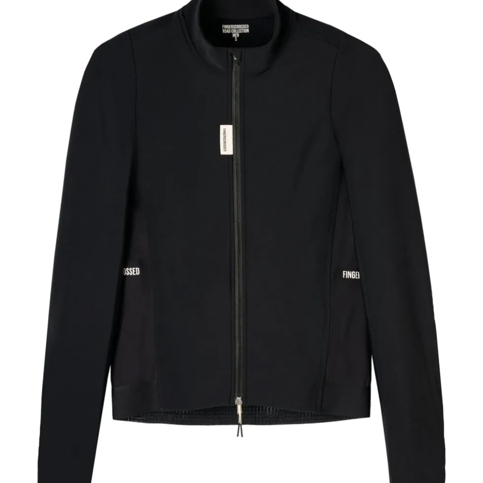 FINGERSCROSSED Road Thermal Fietsshirt met Lange Mouwen Heren - Zwart