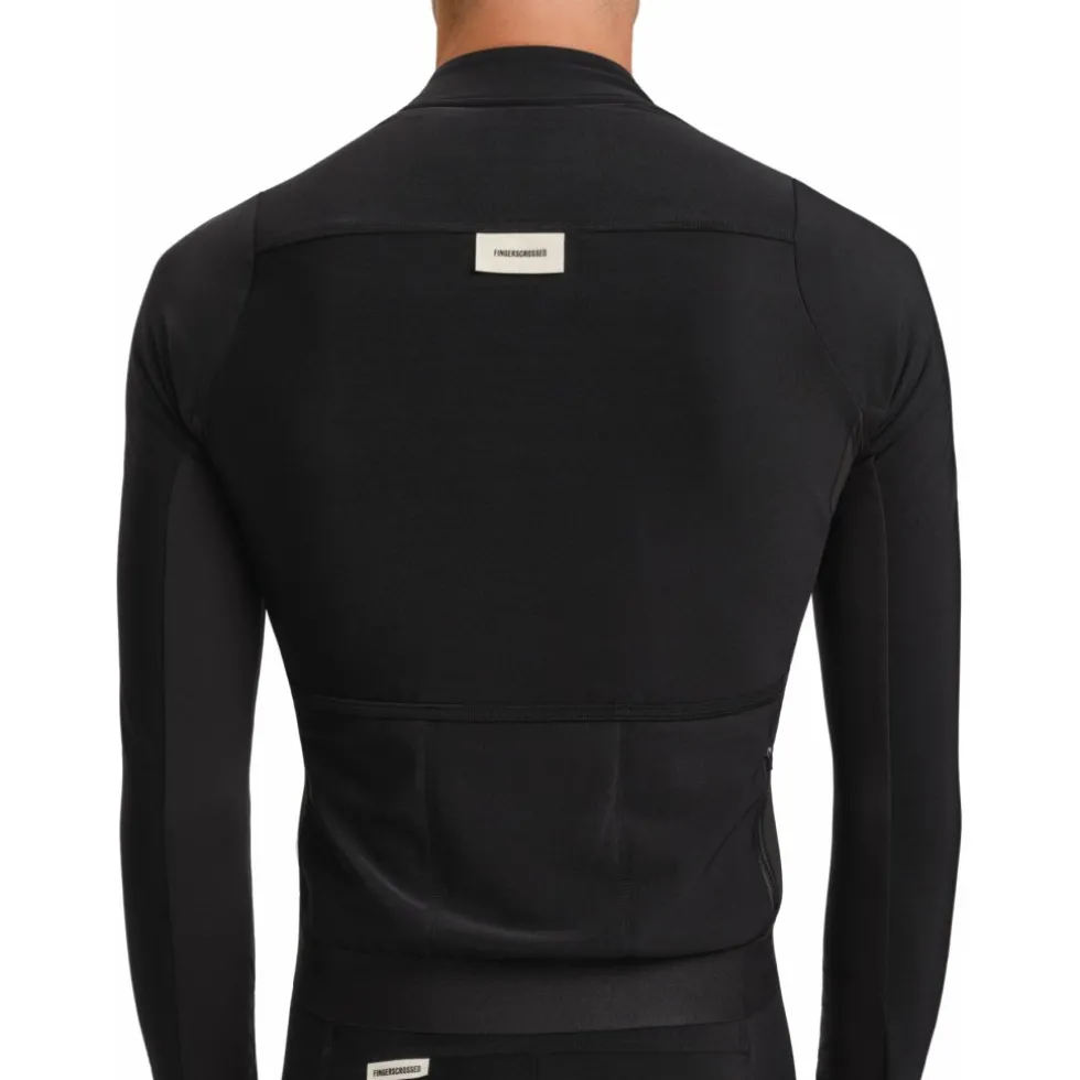 FINGERSCROSSED Road Thermal Fietsshirt met Lange Mouwen Heren - Zwart