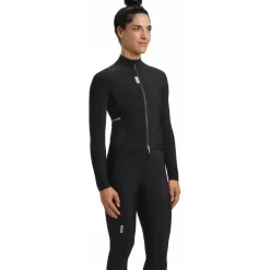 FINGERSCROSSED Road Thermal Fietsshirt met Lange Mouwen Dames - Zwart