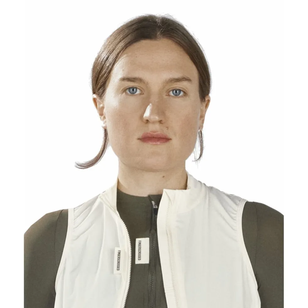 FINGERSCROSSED Road Windvest Dames - Antique Cream