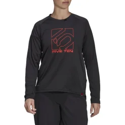 Five Ten Fietsshirt met Lange Mouwen Dames - Zwart