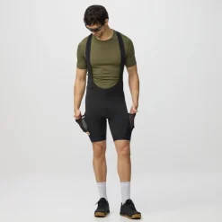 Fjällräven Hoja Fietsshort met bretels Heren - zwart