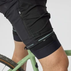 Fjällräven Hoja Fietsshort met bretels Heren - zwart