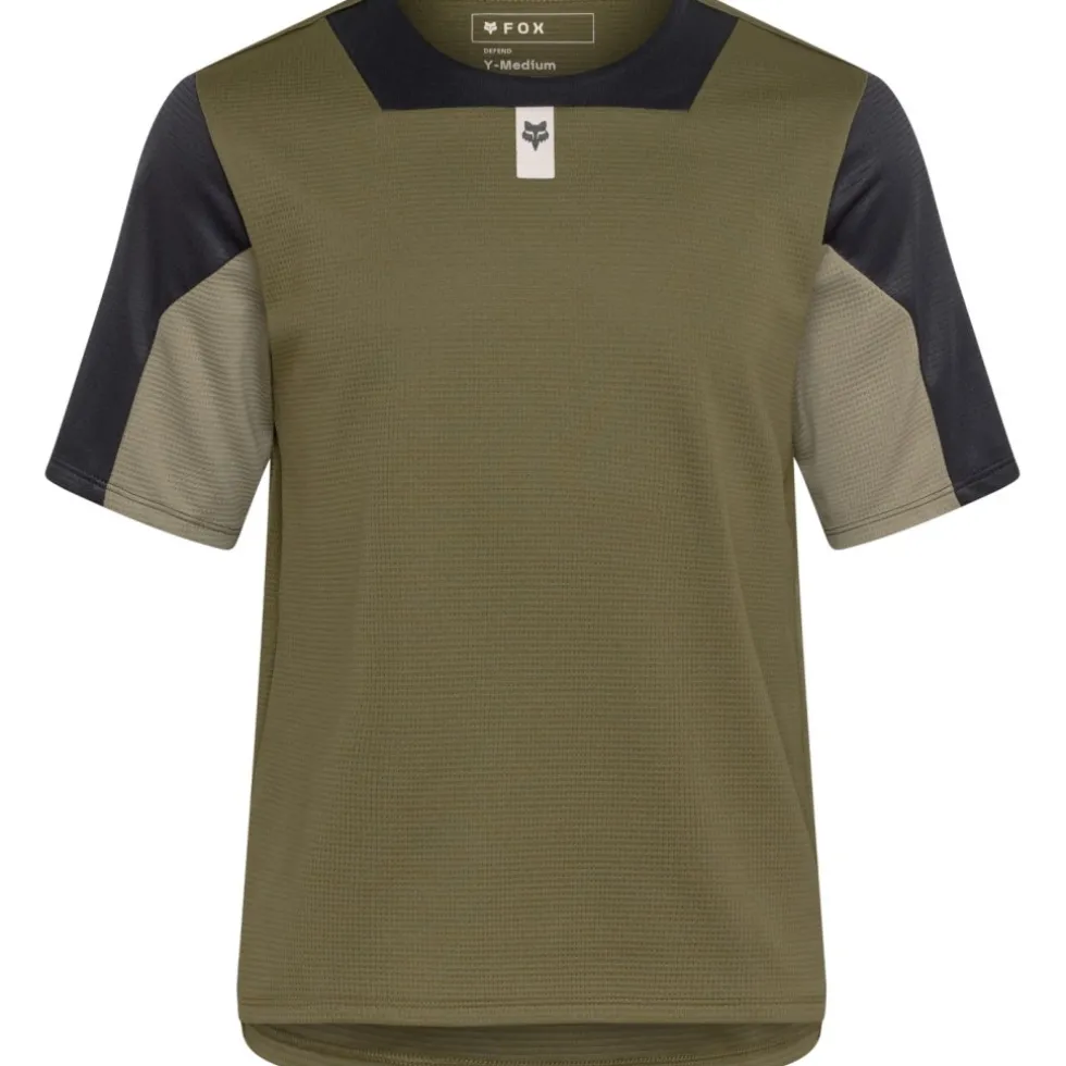 FOX Defend MTB Fietsshirt Kinderen - olive green