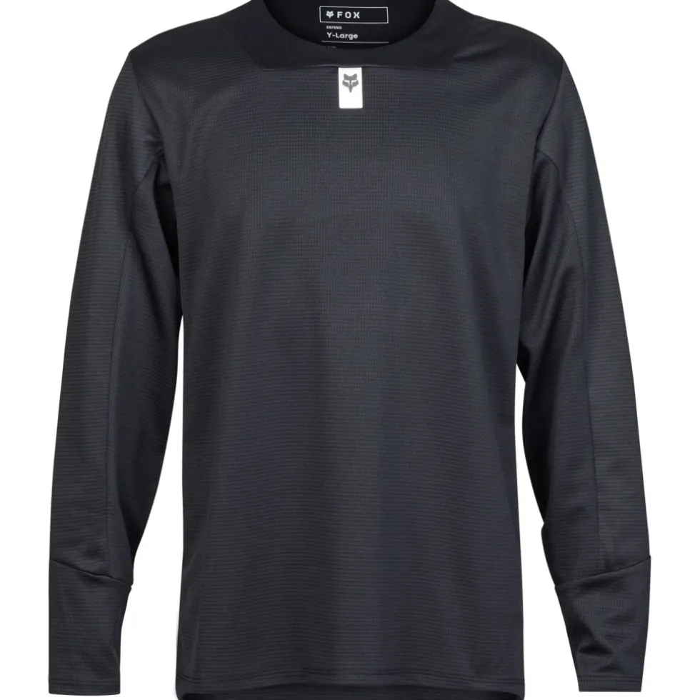 FOX Defend MTB Fietsshirt met lange mouwen Kinderen - zwart