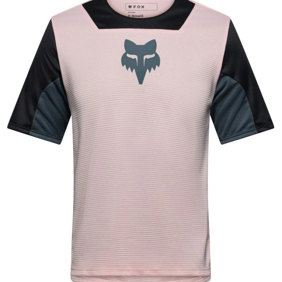 FOX Defend MTB-shirt met korte mouwen voor kinderen - Creation - blush