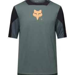 FOX Defend MTB-shirt met korte mouwen voor kinderen - Creation - sage
