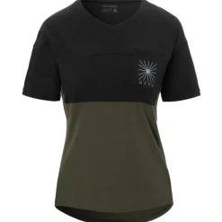 Giro Ride Fietsshirt Dames - black/trail green
