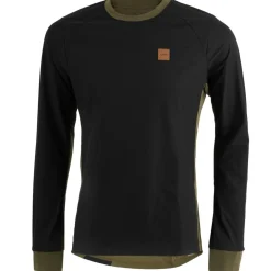 Giro Roust Wind Fietsshirt met Lange Mouwen Heren - zwart/trail green