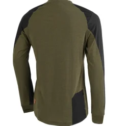 Giro Roust Wind Fietsshirt met Lange Mouwen Heren - zwart/trail green