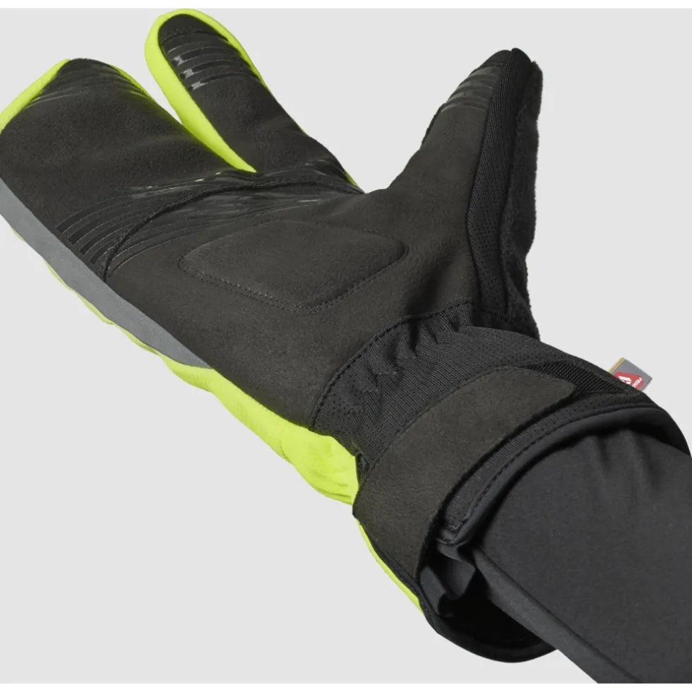 GripGrab Nordic 2 Deep Winter Lobster Windproof Handschoenen - Yellow hi-vis