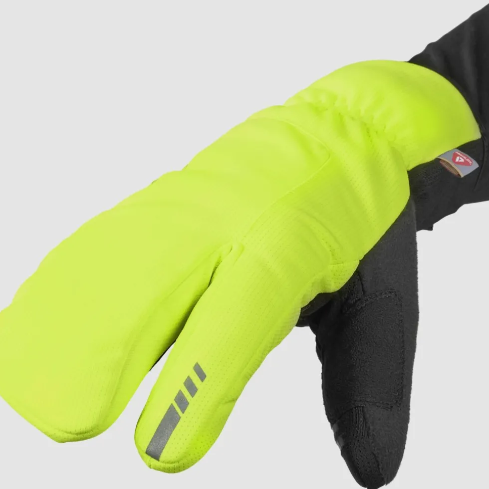 GripGrab Nordic 2 Deep Winter Lobster Windproof Handschoenen - Yellow hi-vis