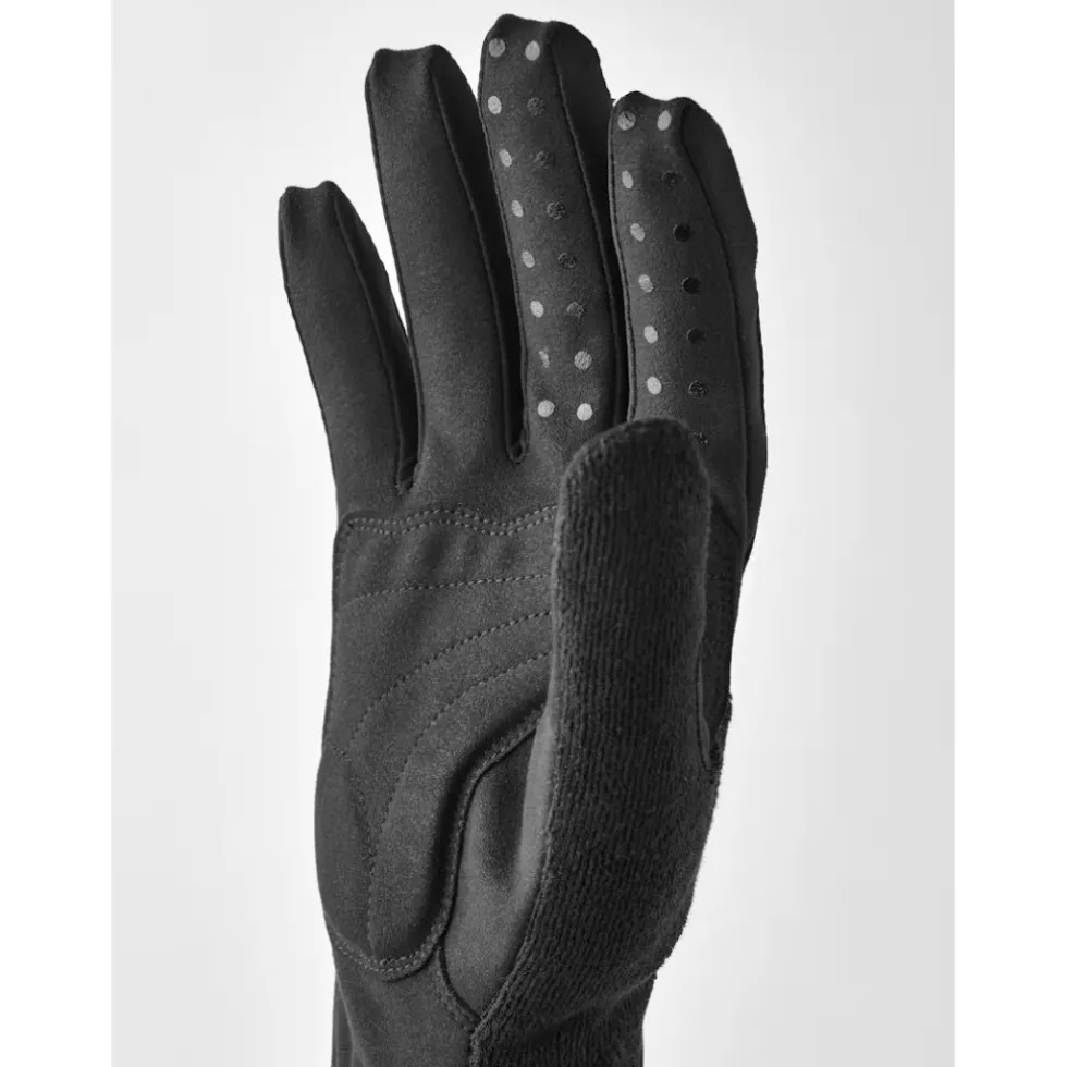 Hestra Spiro Long - 5 Vinger Fietshandschoenen - zwart/zwart