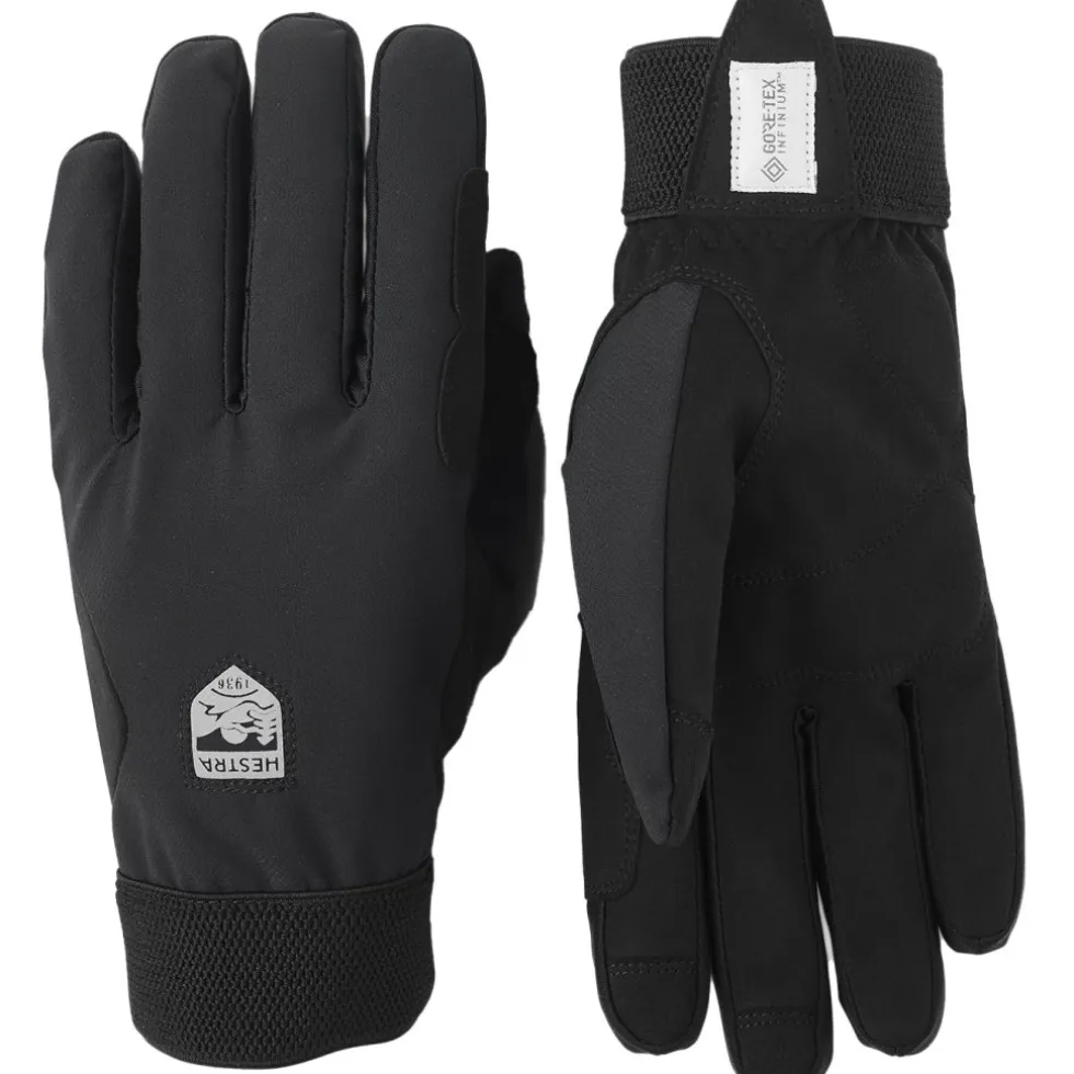 Hestra Windstopper Tracker - 5 Vinger Fietshandschoenen - zwart/zwart
