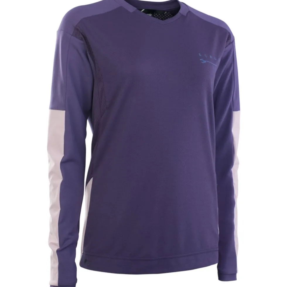 ION Bike Scrub AMP BAT Fietsshirt met Lange Mouwen Dames - Dark Purple